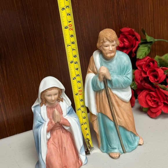 Homco Vintage Porcelain Nativity Figurines Joseph and mary